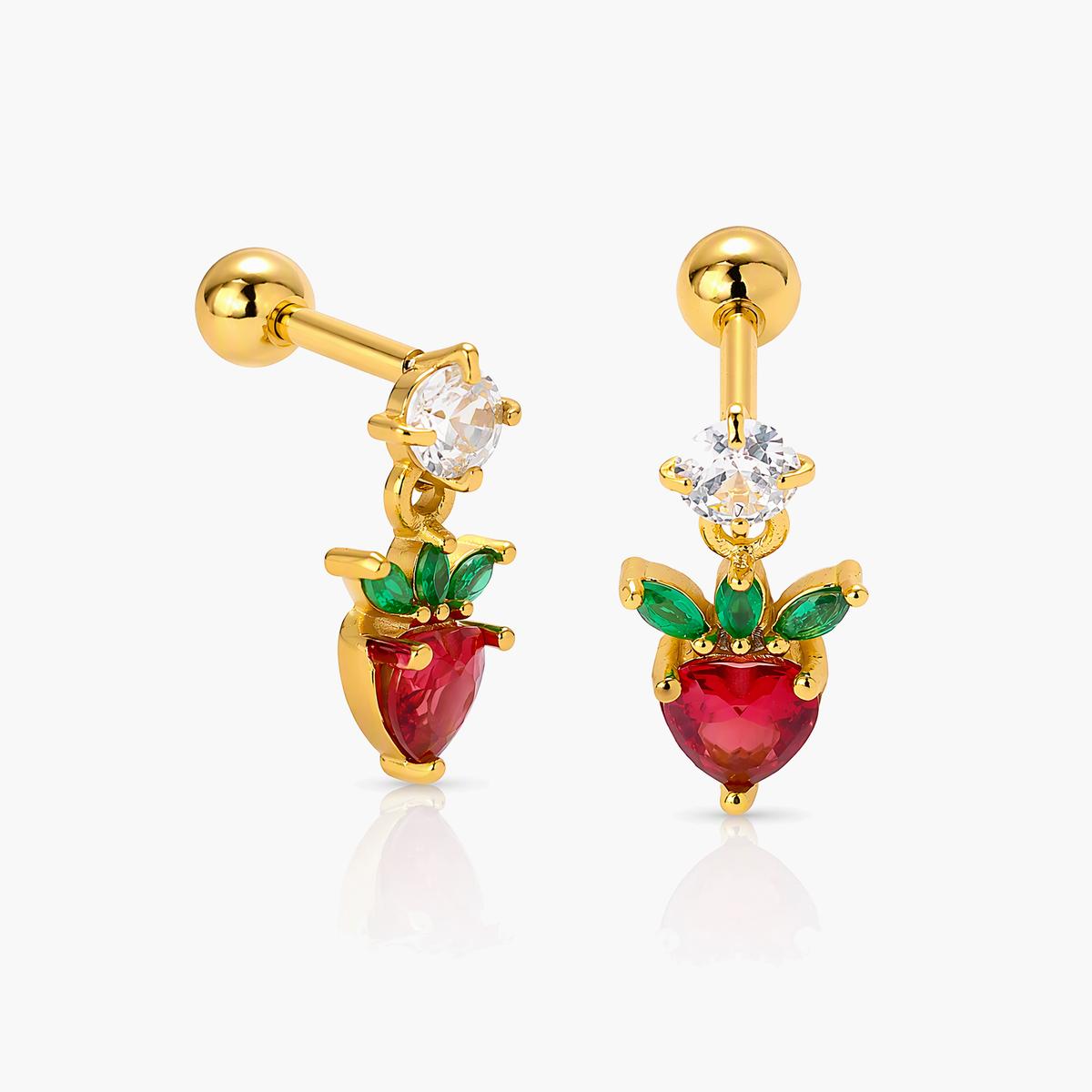Cute Heart Charm Drop Earrings