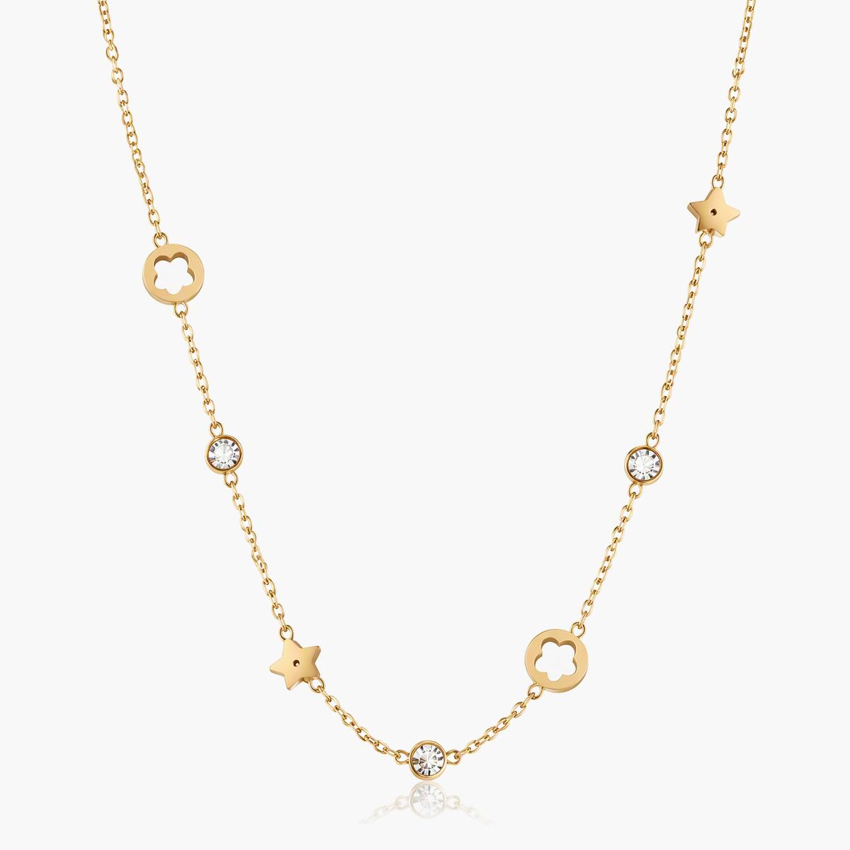 Dainty Star and Heart Necklace