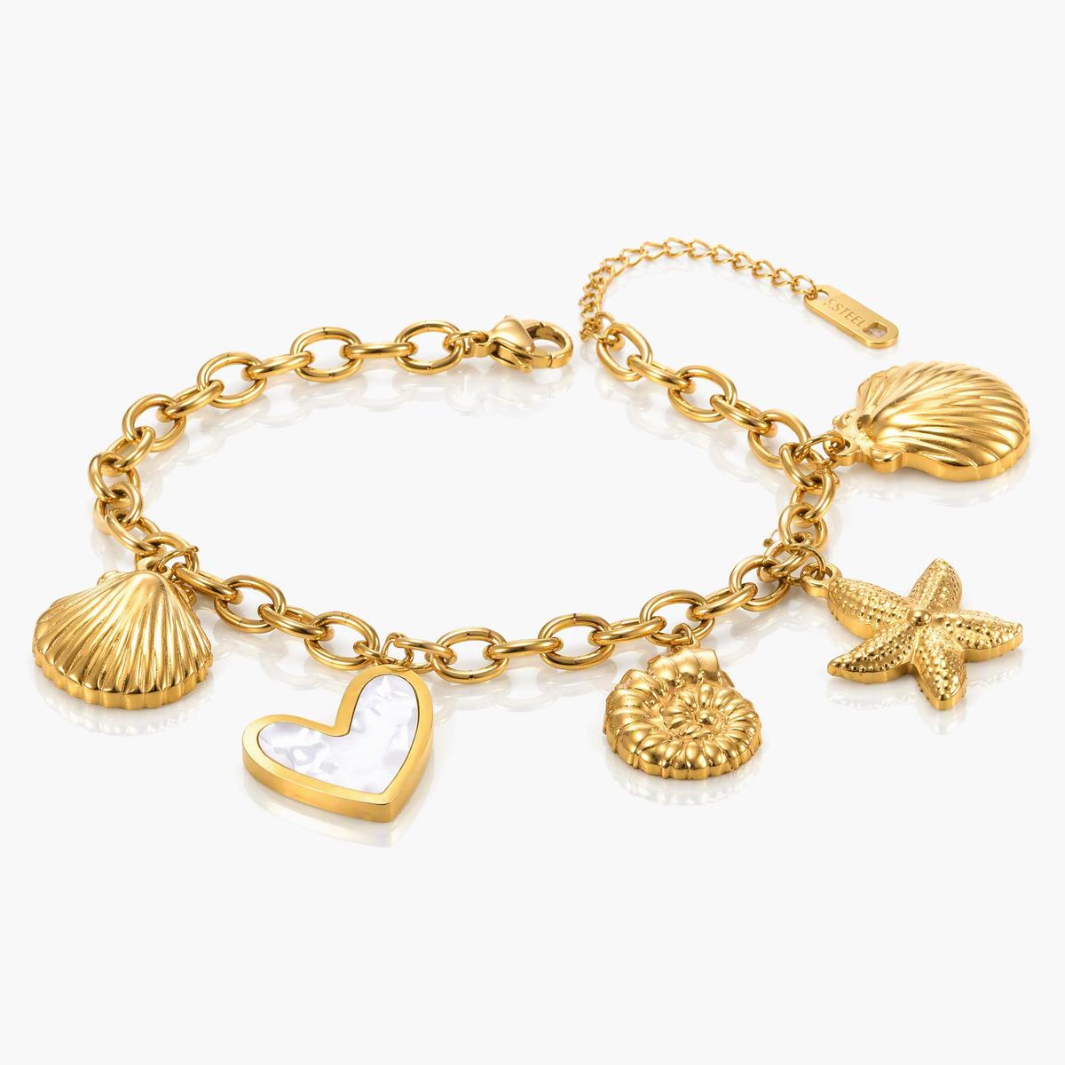 Cute Sea Shell Charm Bracelet