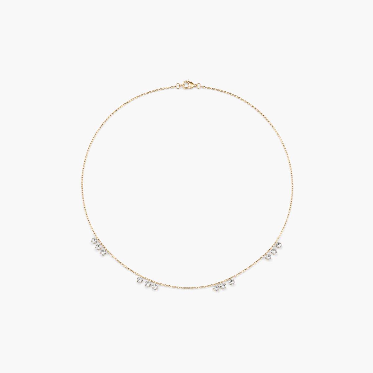 Dainty Scattered Stone Necklace
