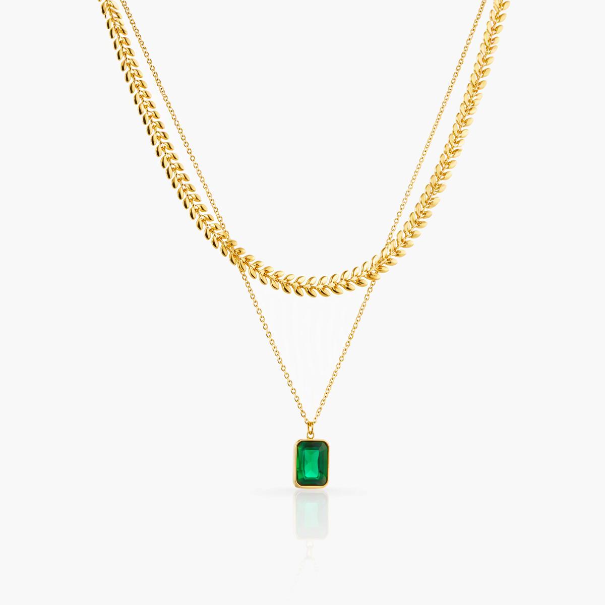 Leaf Branch Layered Necklace
