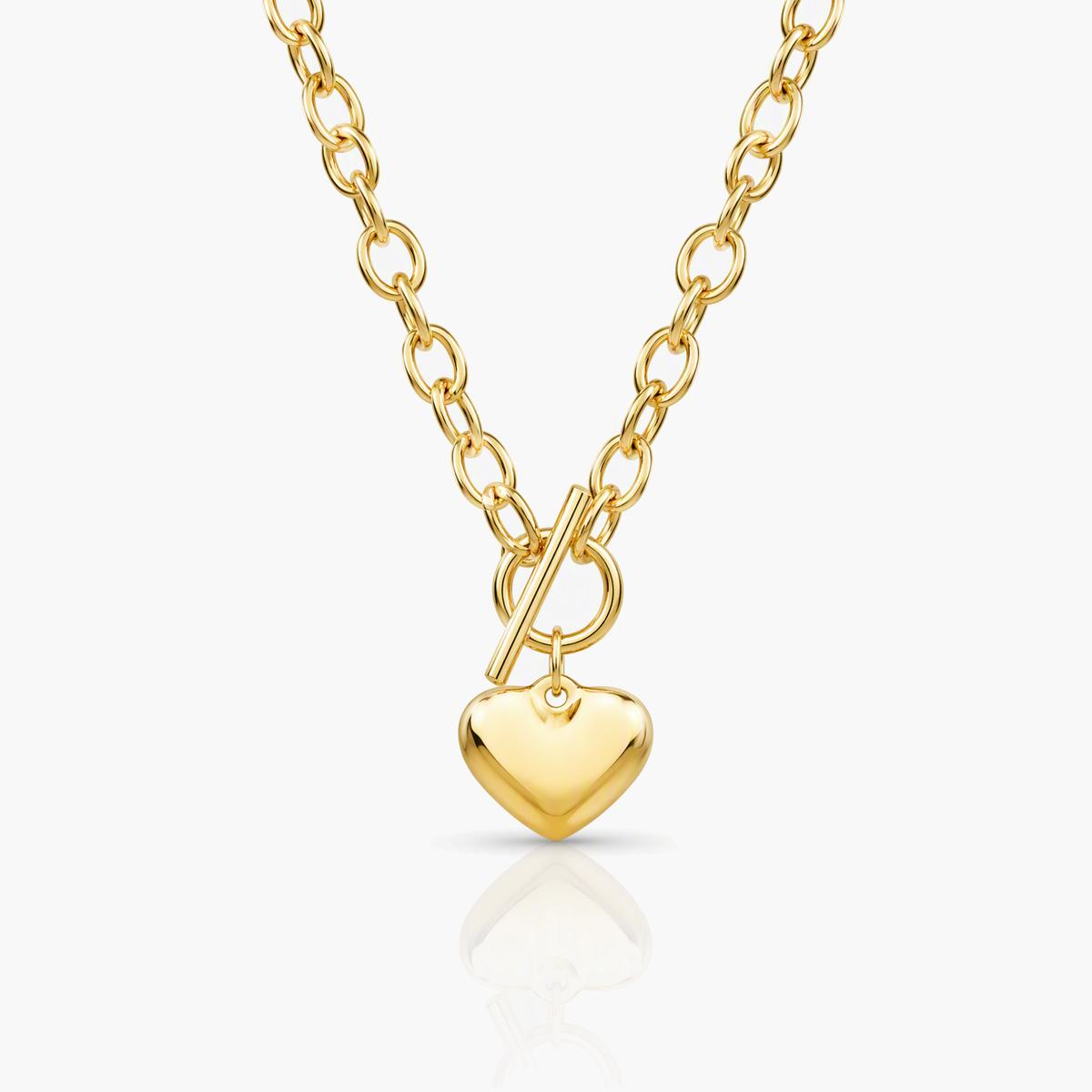 Heart Charm Toggle Necklace