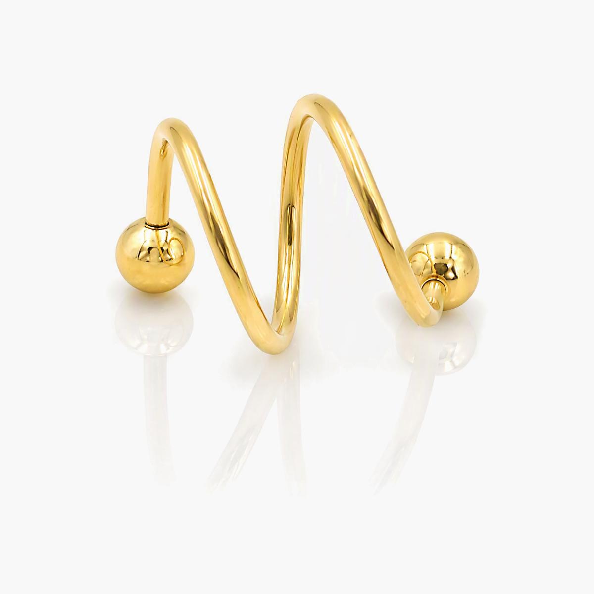 Wave Barbell Earrings