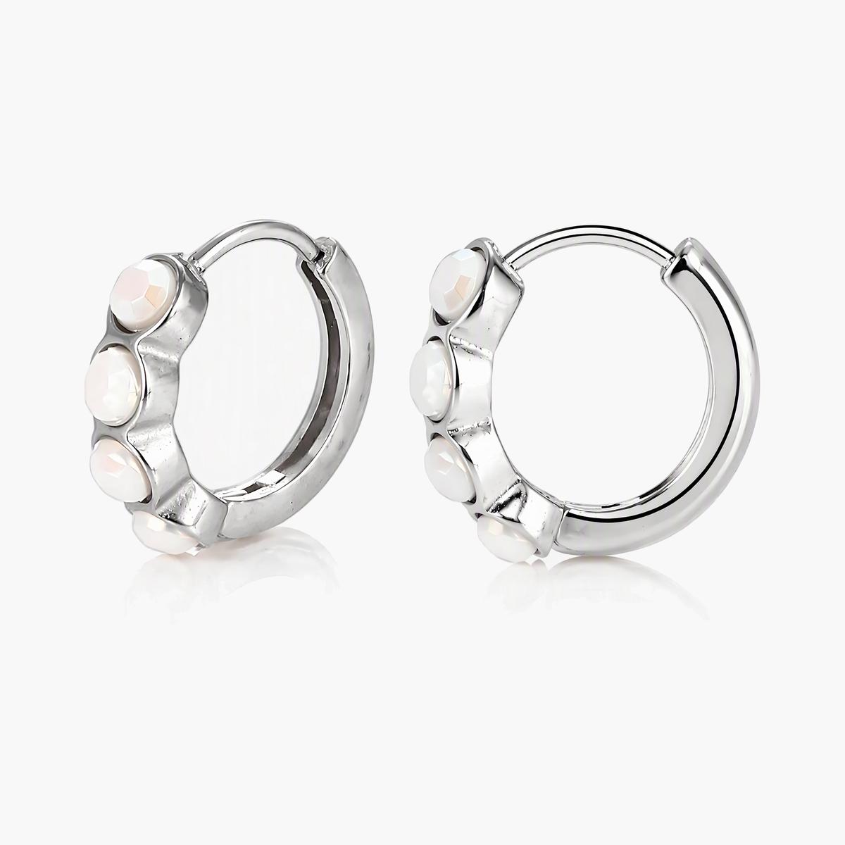 Three-Stone Huggie Earrings