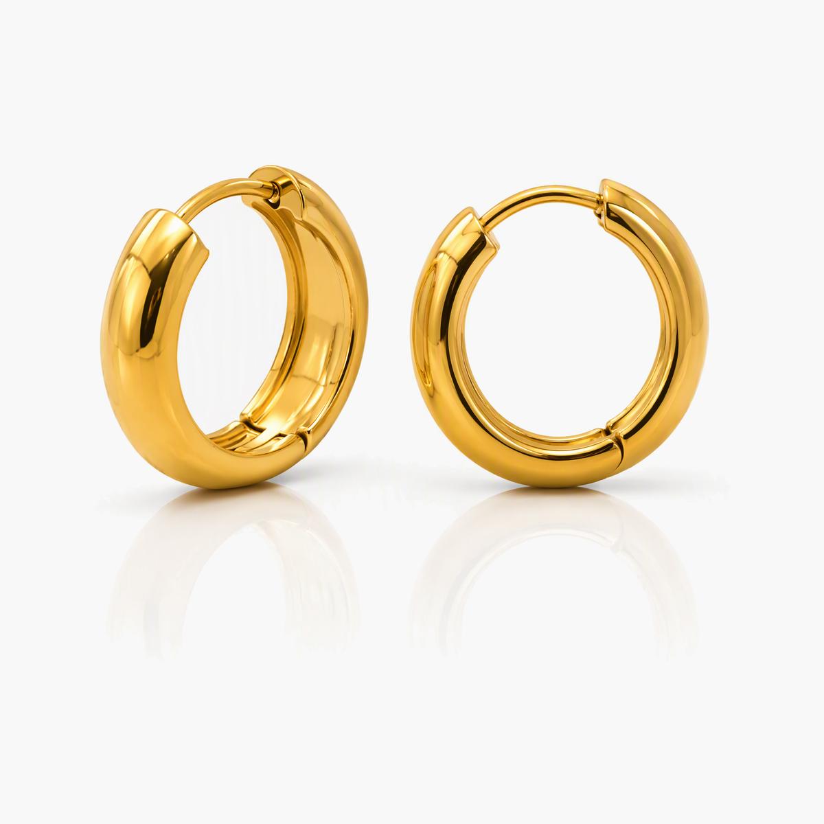 Chunky Open Cuff Hoop Earrings