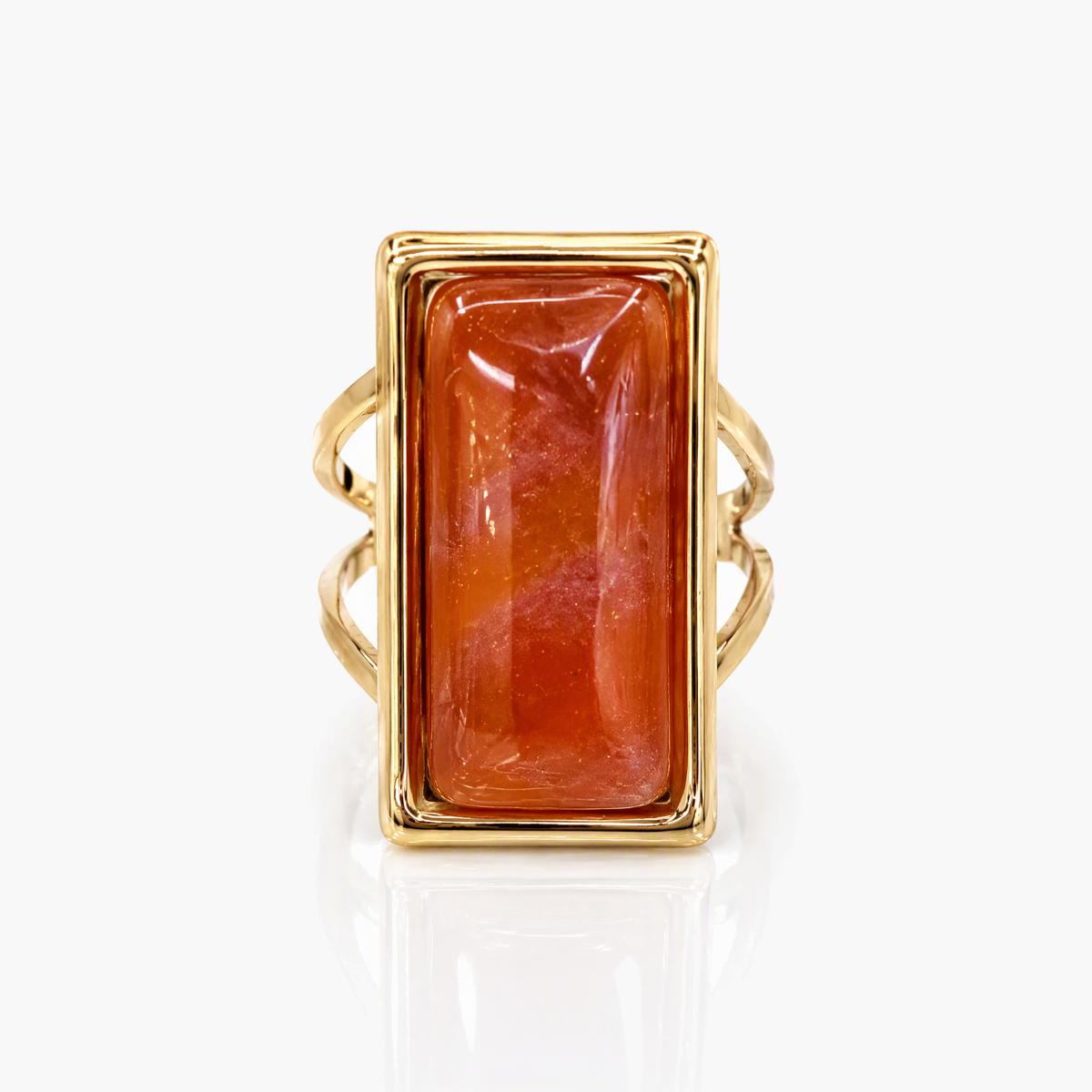 Chunky Rectangular Stone Ring