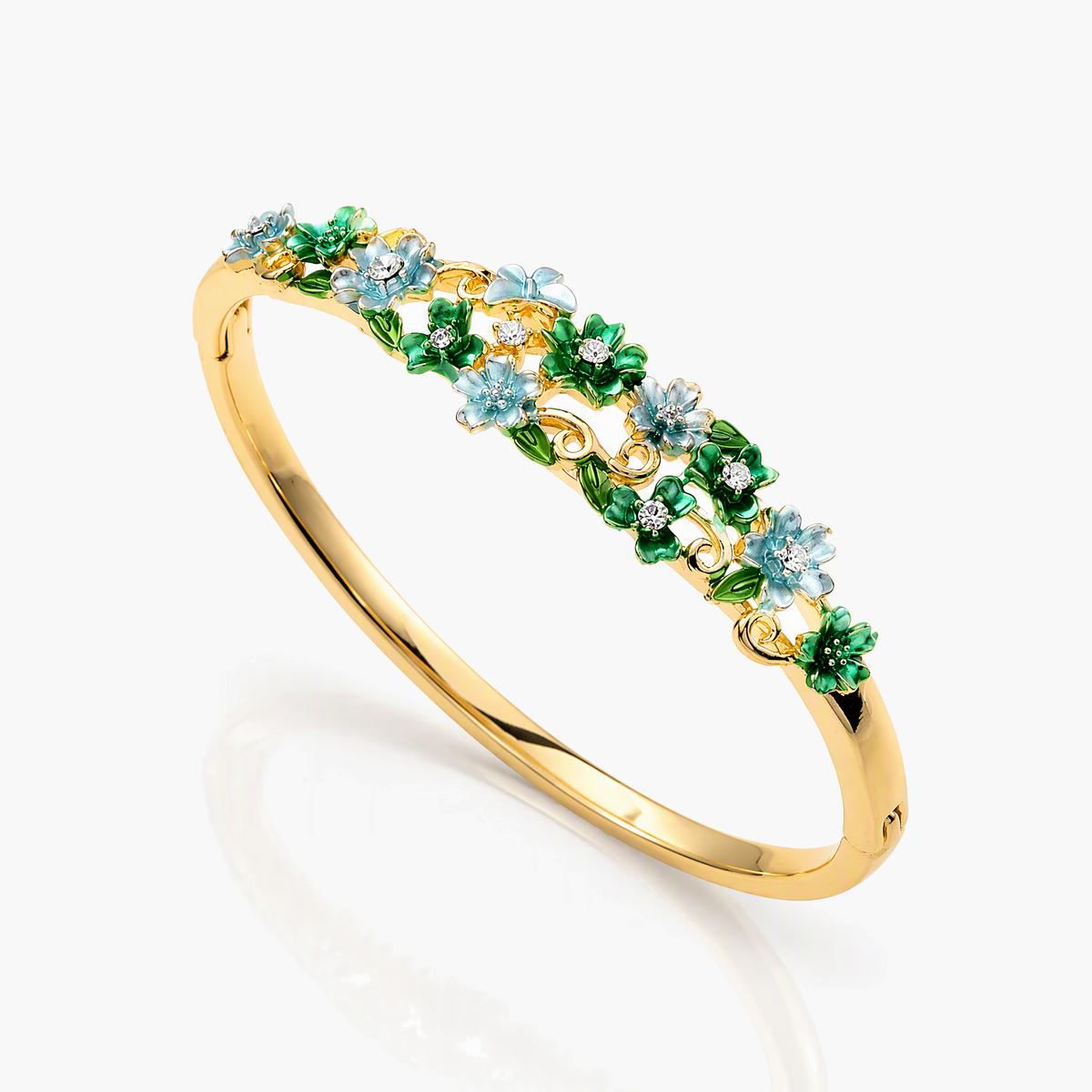 Dainty Floral Vine Bangle