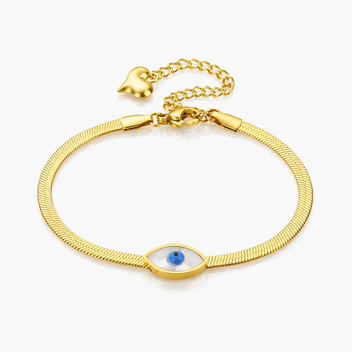 Evil Eye Snake Chain Bracelet