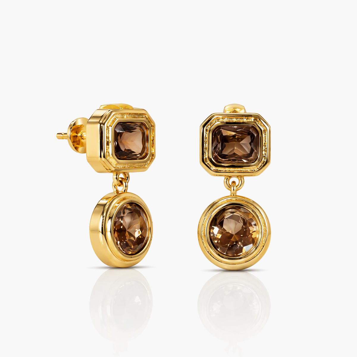 Geometric Double Drop Earrings