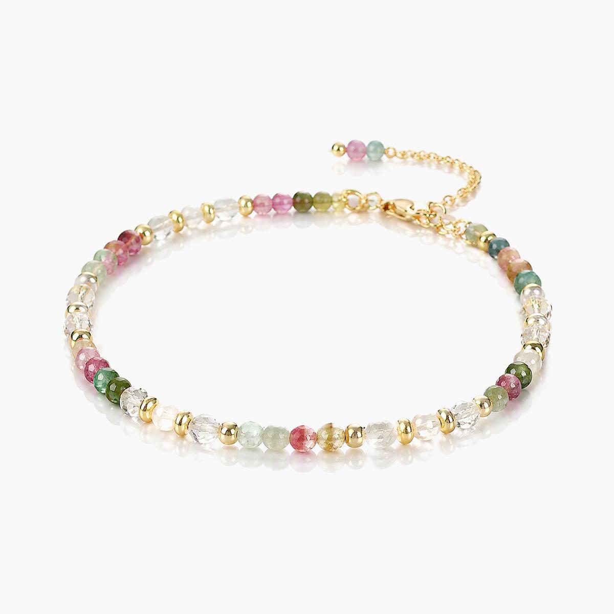 Dainty Multicolor Stone Beaded Bracelet