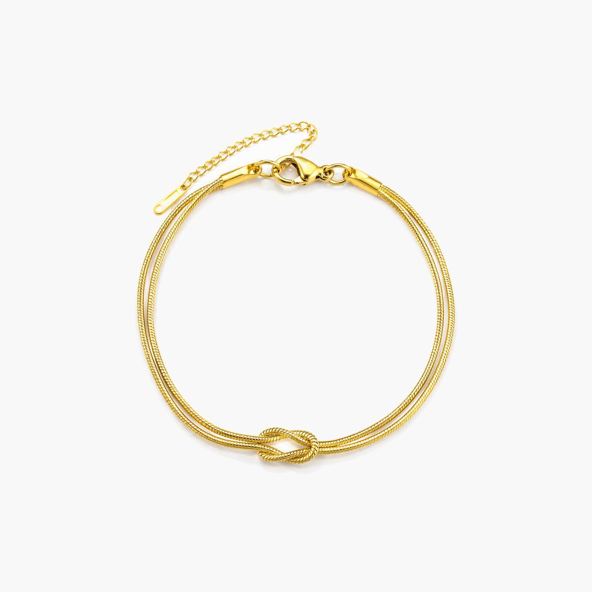 Love Knot Snake Chain Necklace