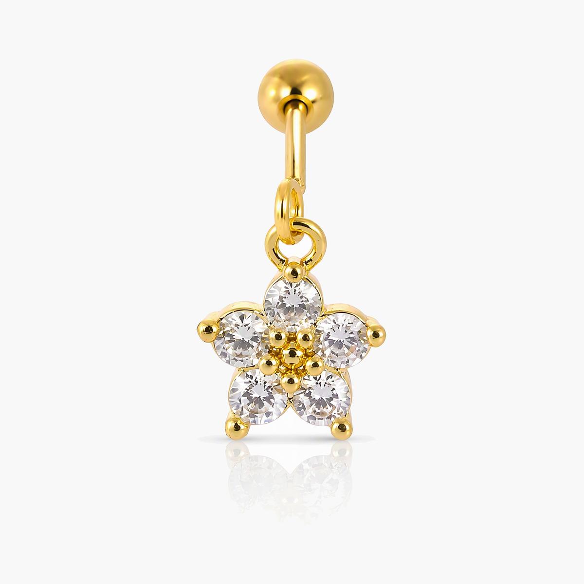 Dainty Star Flower Stud Earrings