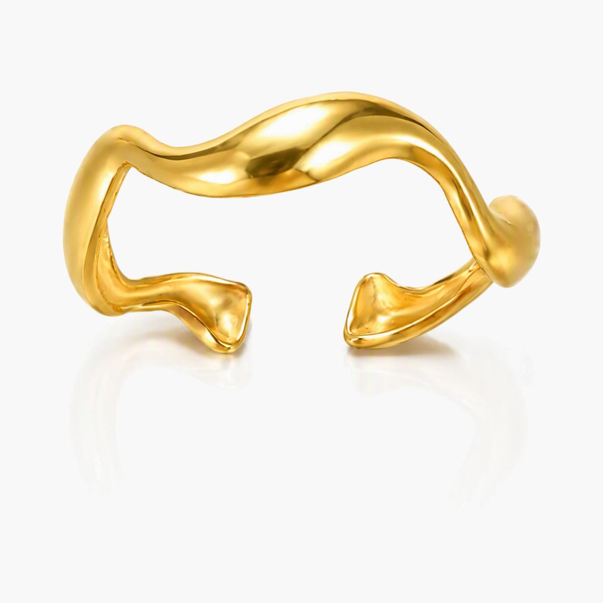 Wavy Open Cuff Ring