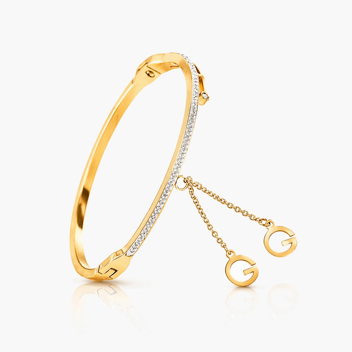 Dainty Initial Letter Chain Bangle