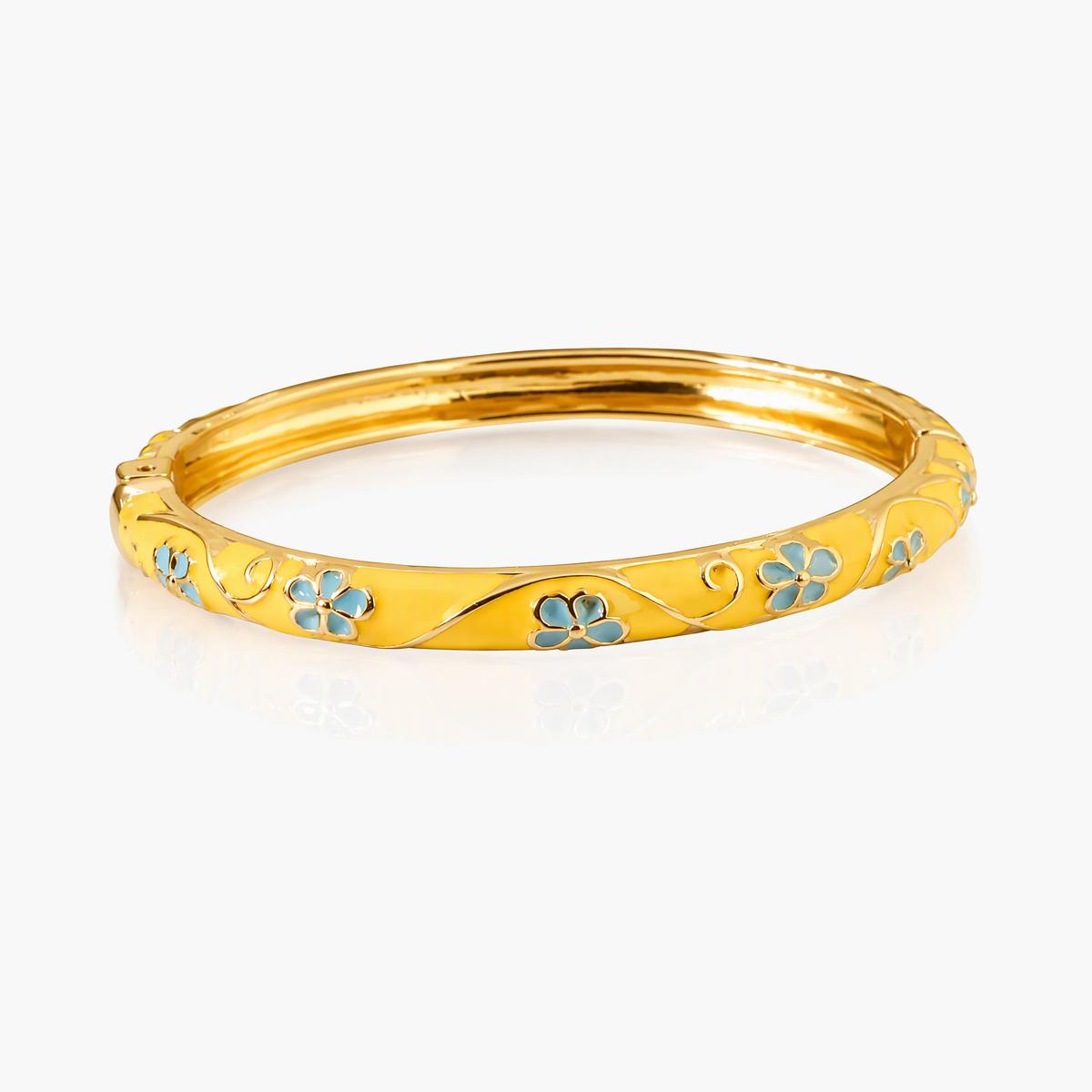 Floral Enamel Bangle