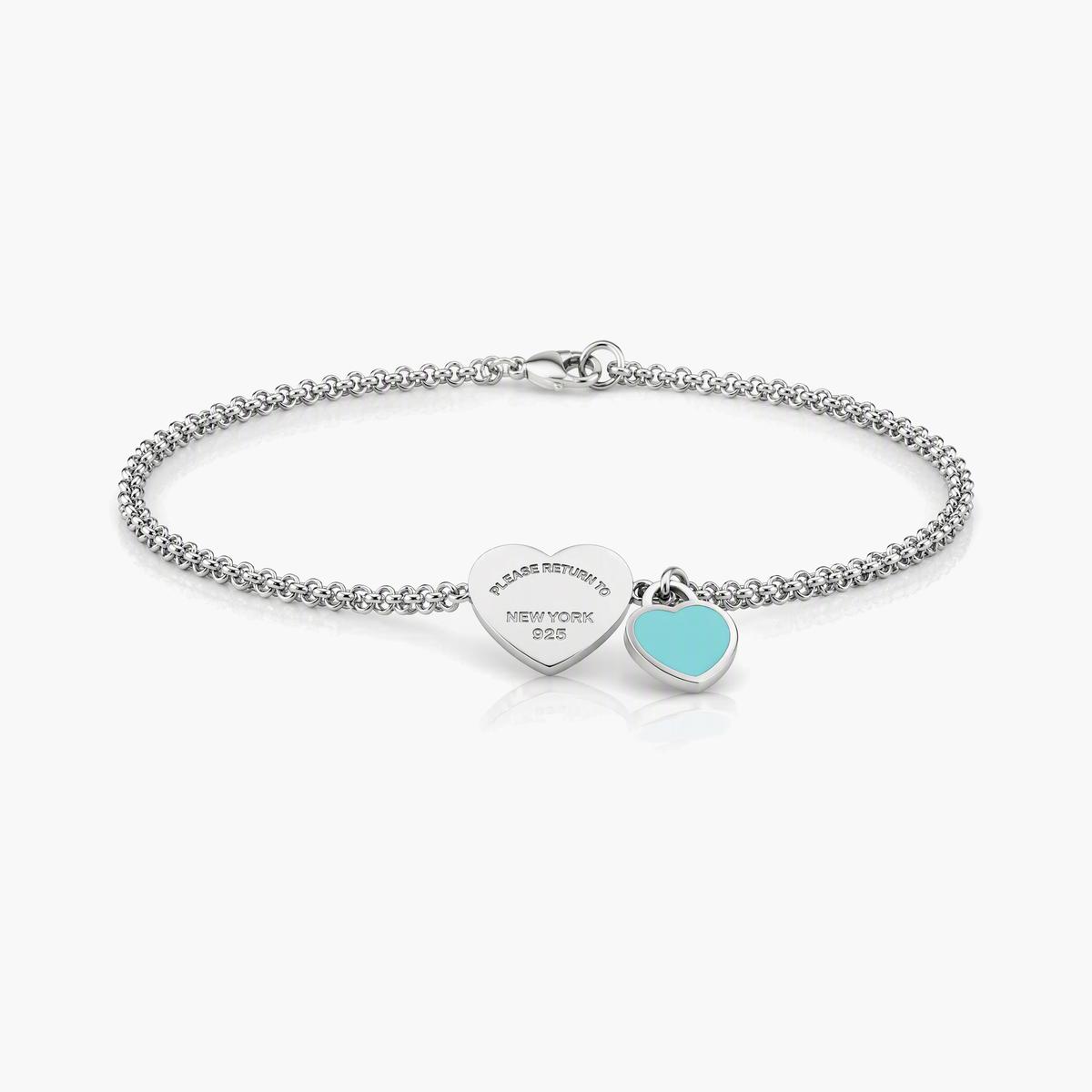 Dainty Double Heart Charm Bracelet