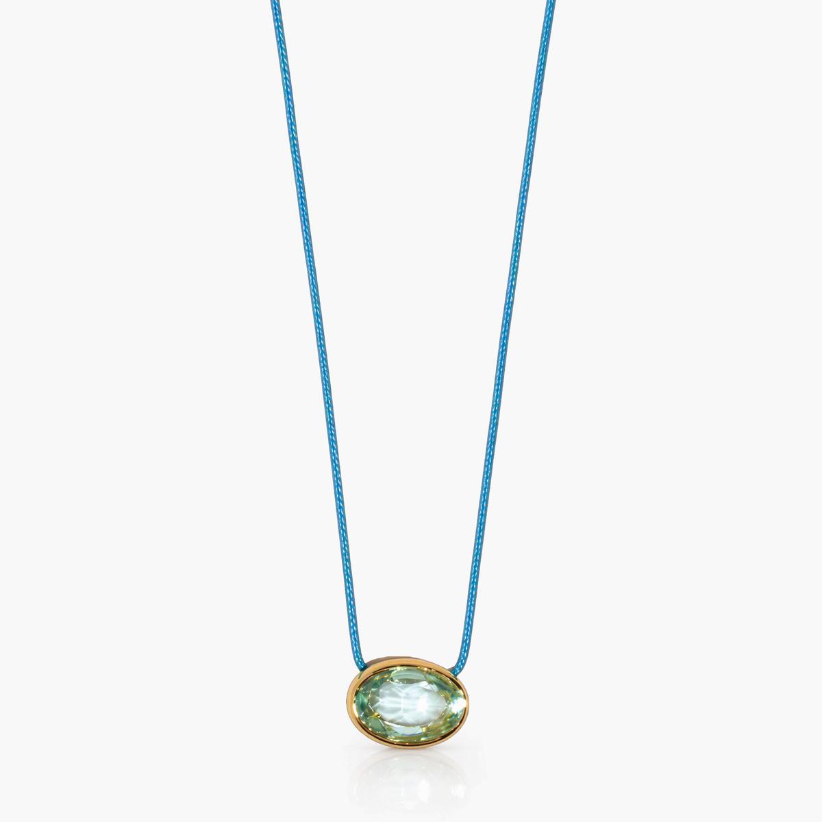 Trendy Oval Stone Necklace