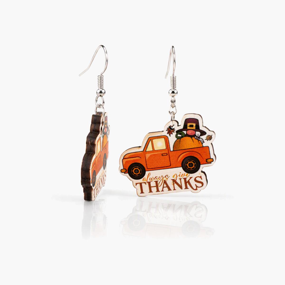 Cute Thanksgiving Turkey Drop Earrings