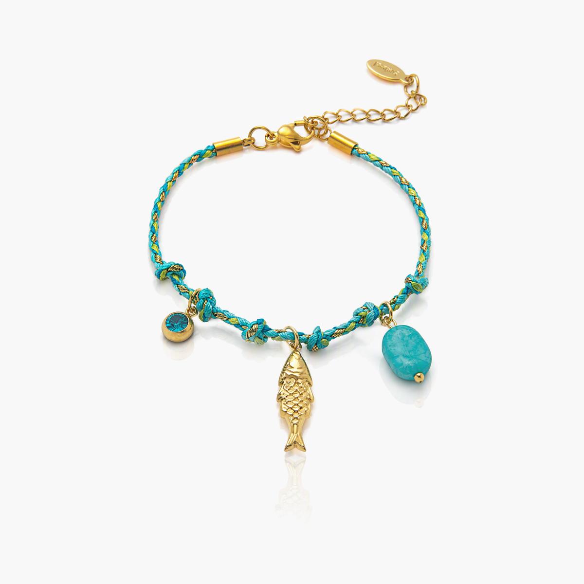 Boho Multi-Charm Twisted Rope Bracelet