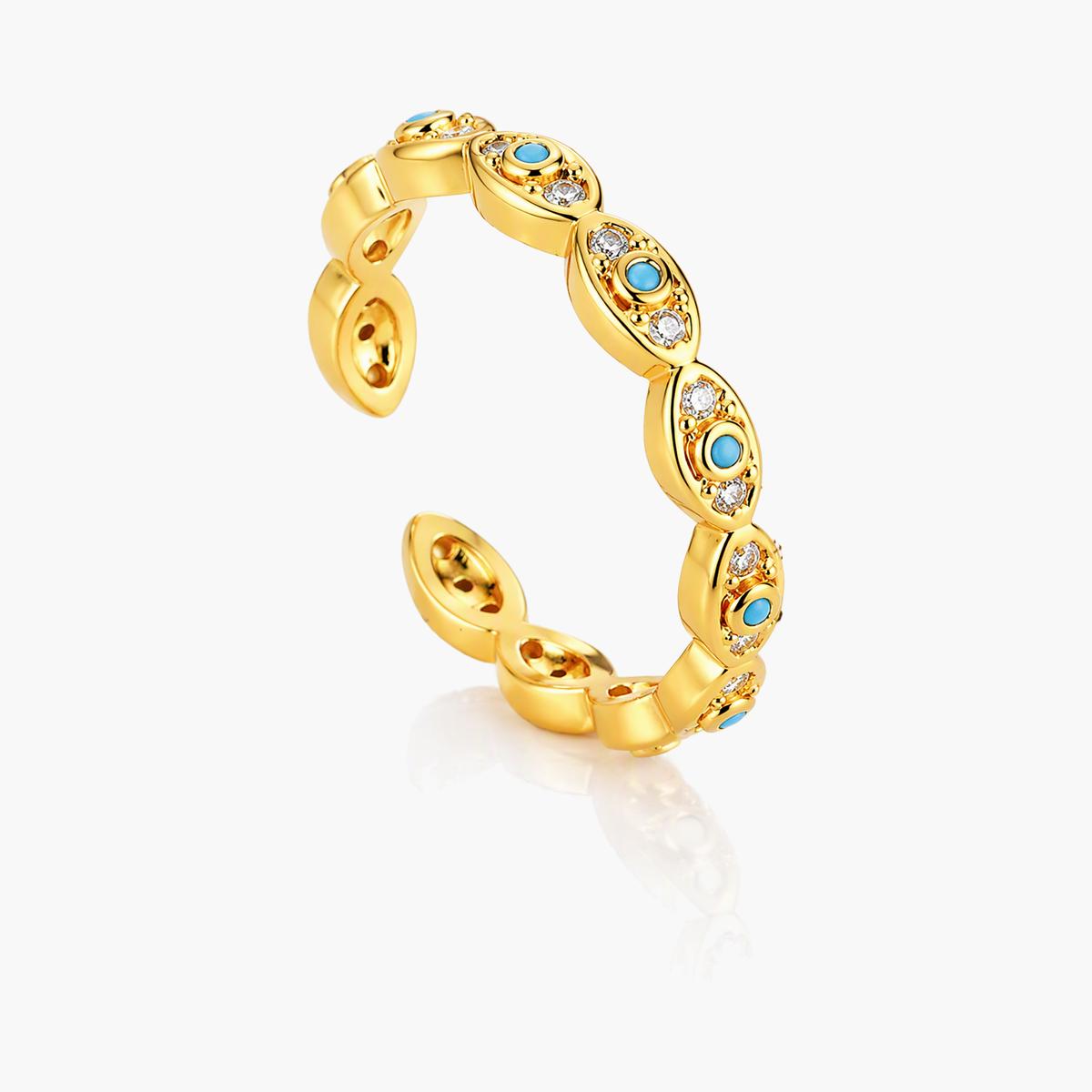 Evil Eye Open Cuff Bracelet