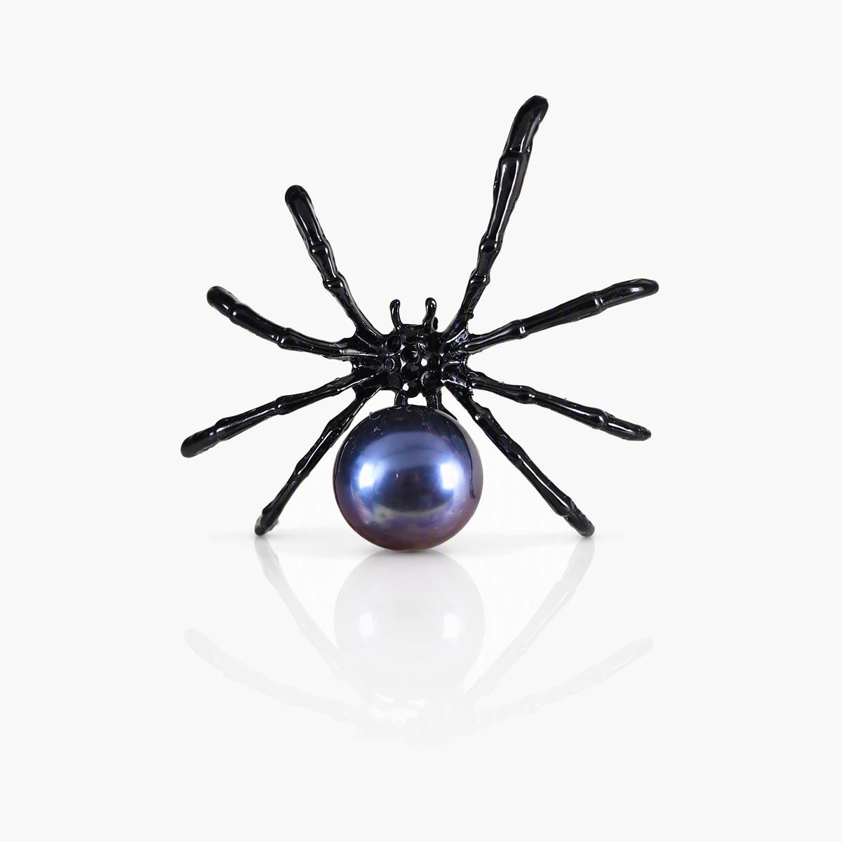 Trendy Spider Pearl Stud Earrings
