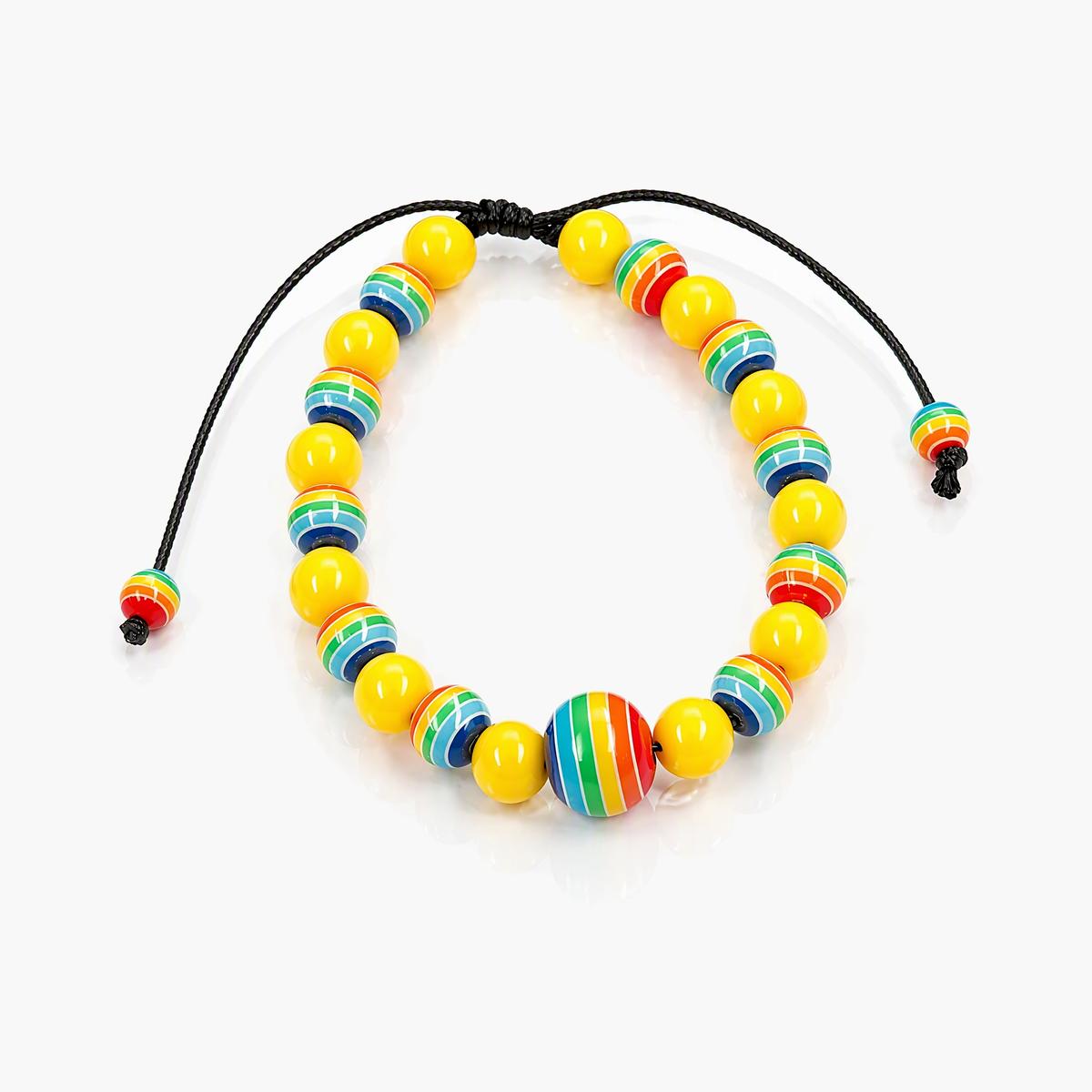 Trendy Rainbow Bead Bracelet