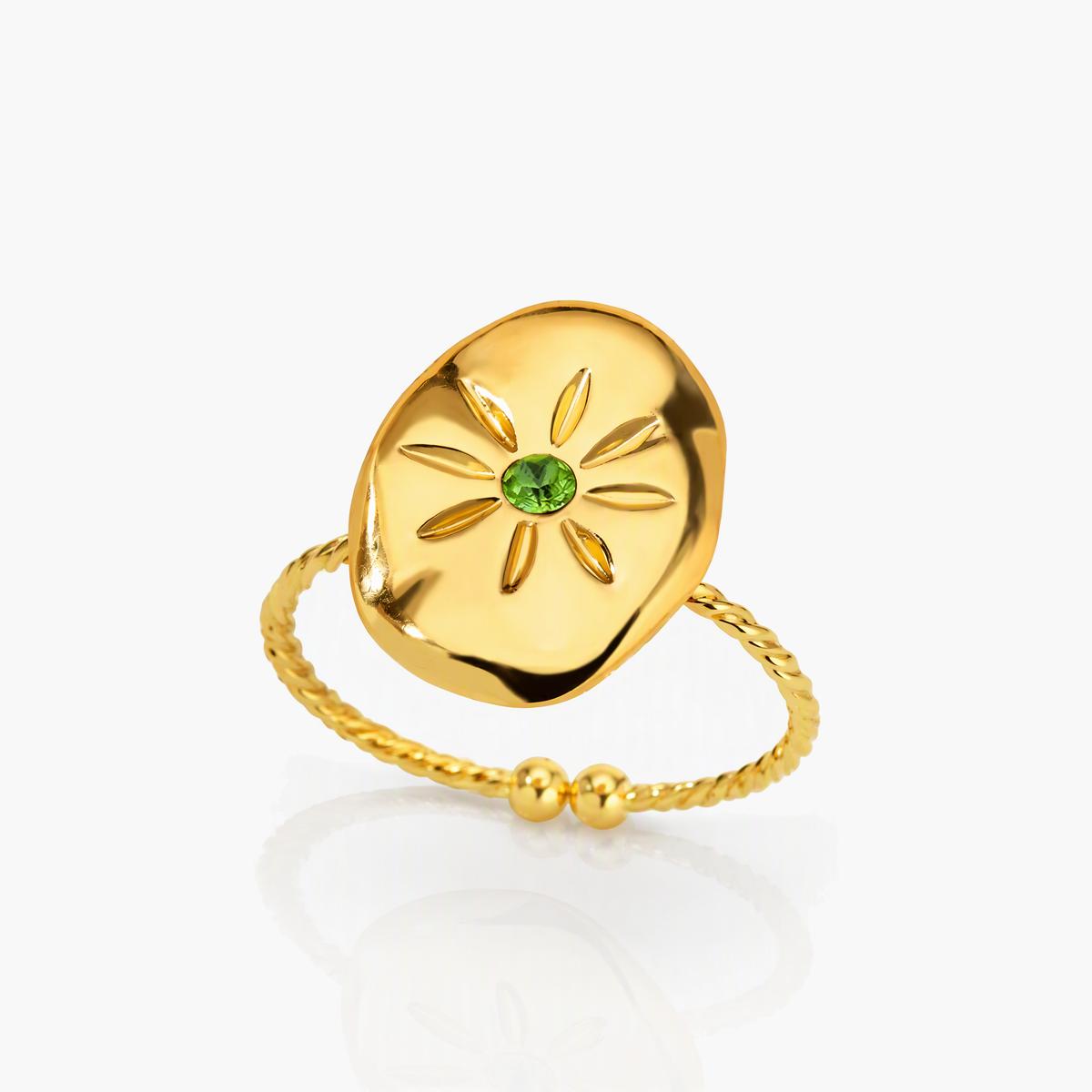 Flower Heart Leaf Ring