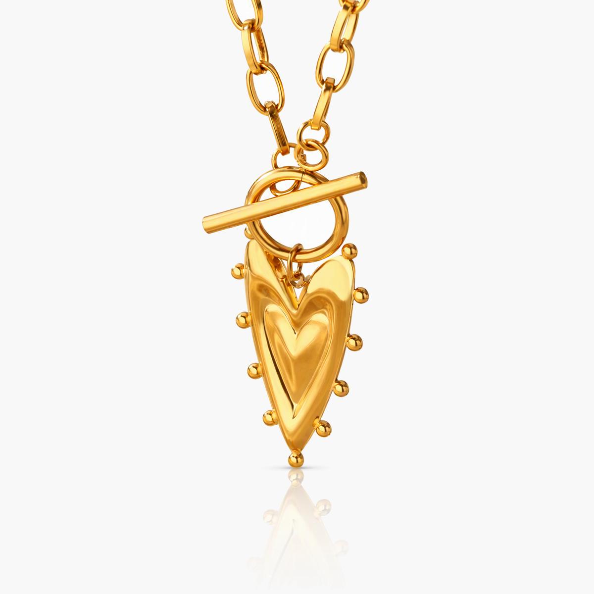 Trendy Heart Charm Necklace