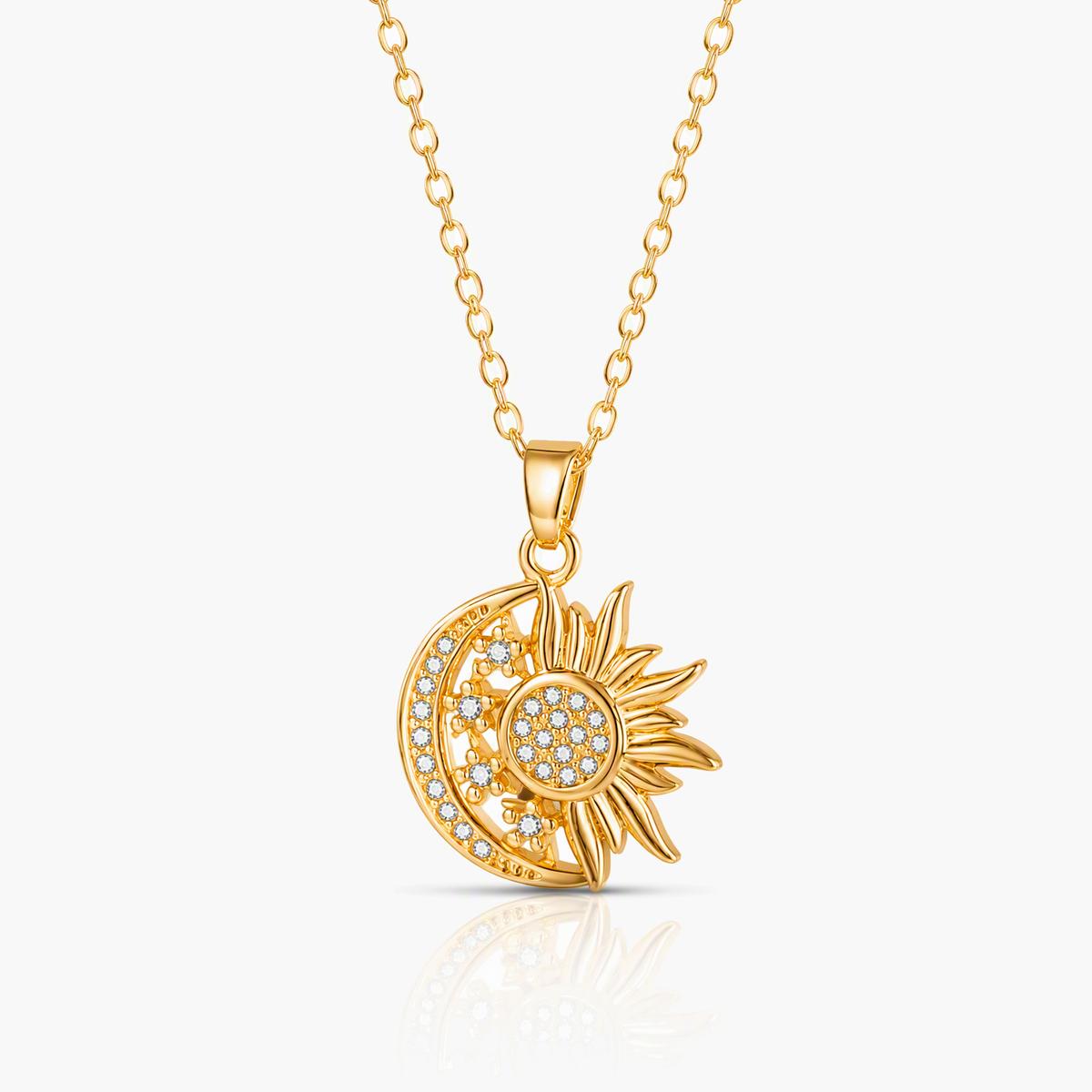 Sun and Moon Pendant Necklace