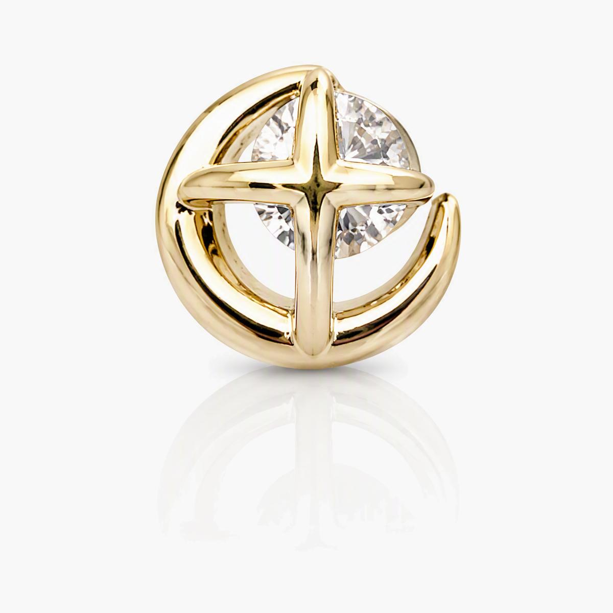 Minimalist Cross Circle Stud Earrings