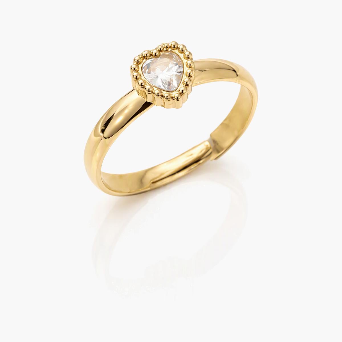 Dainty Heart Halo Ring