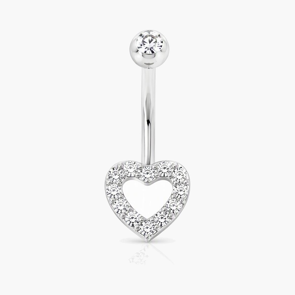 Dainty Heart Charm Belly Ring