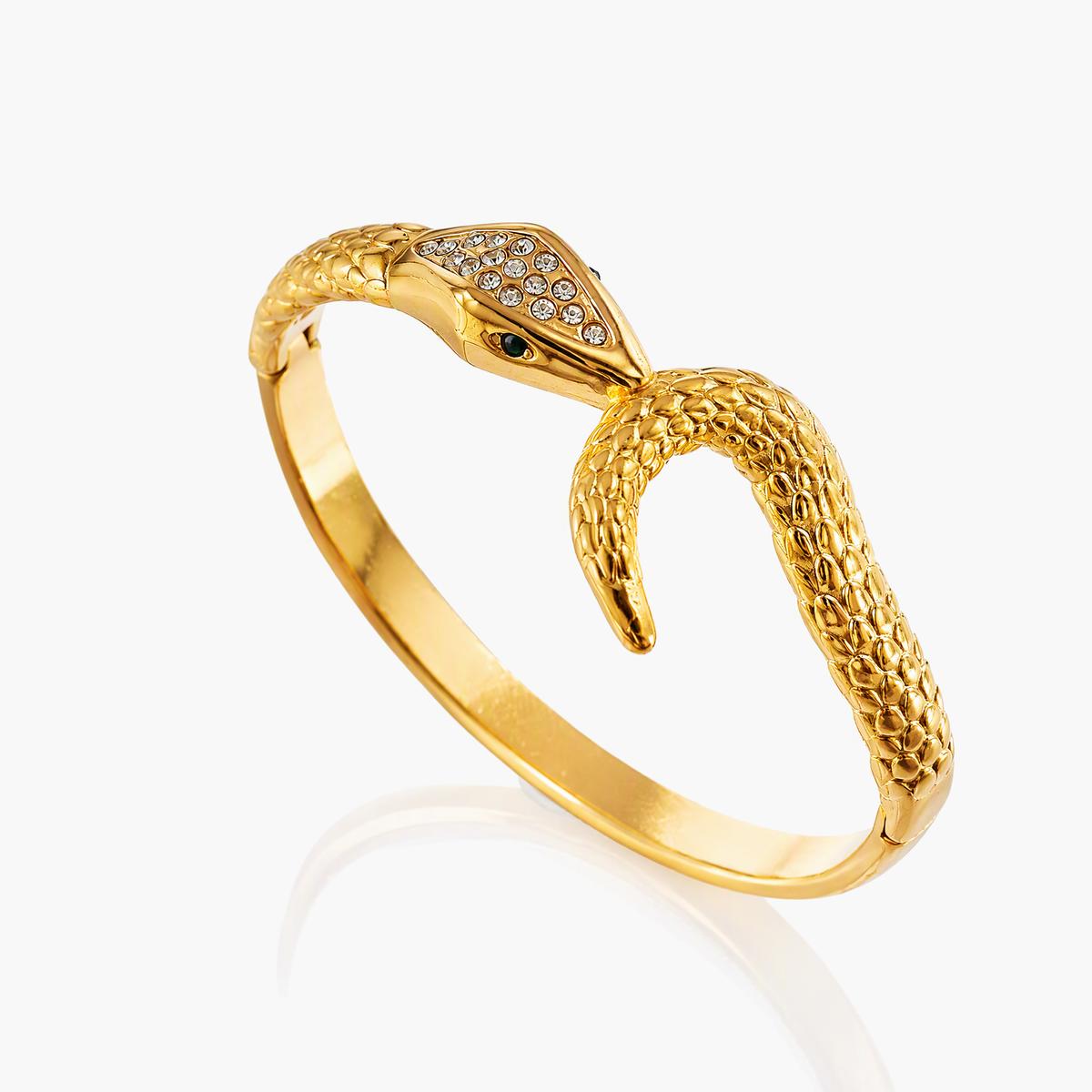 Trendy Snake Open Cuff Bracelet