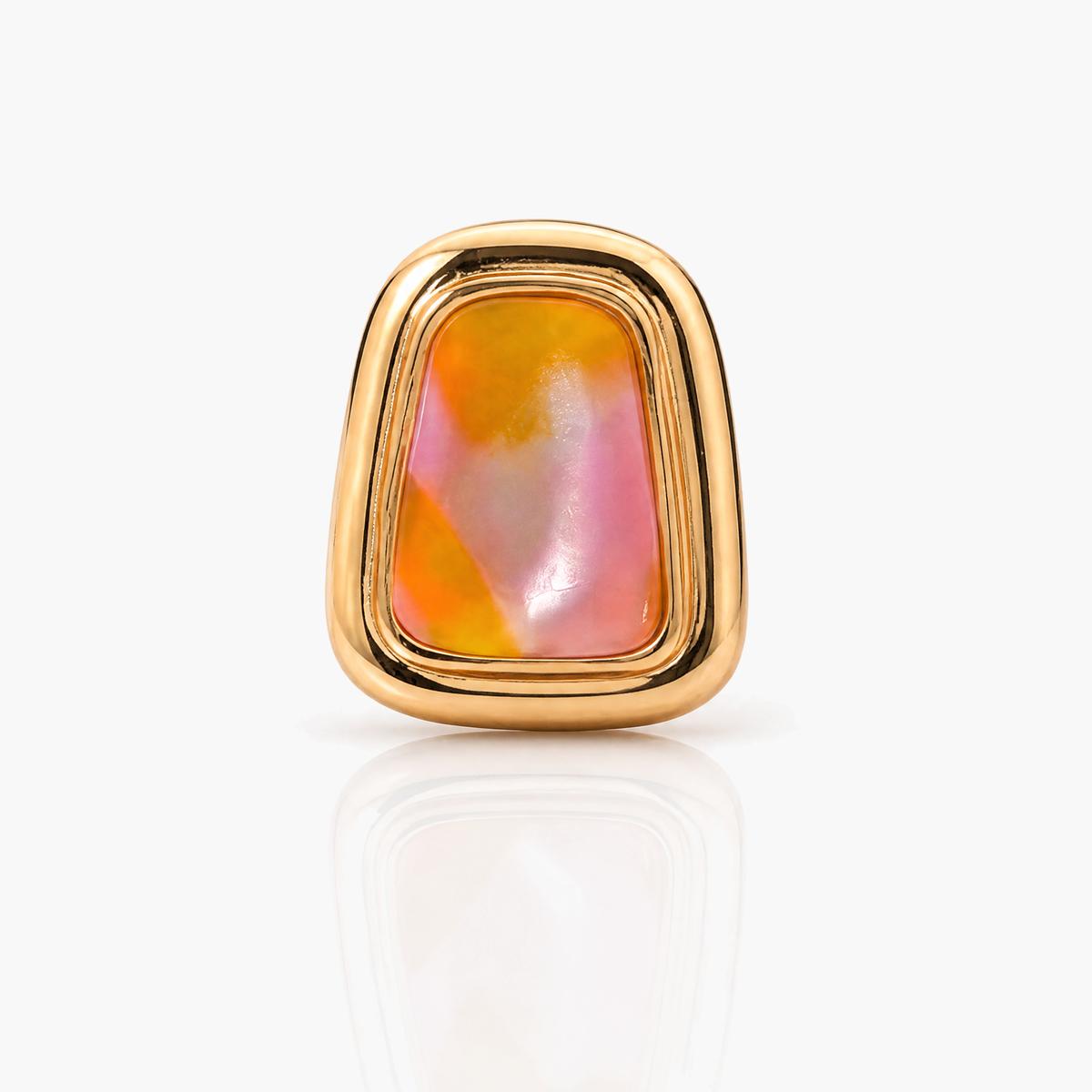Vintage Rectangular Stone Stud Earrings