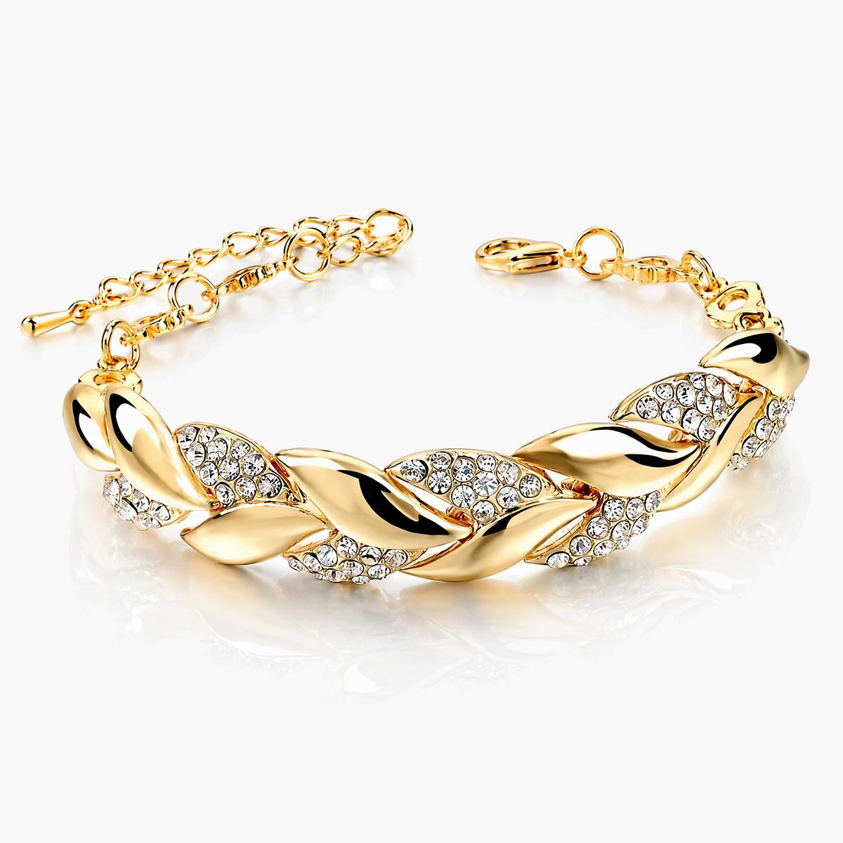 Elegant Twisted Leaf Bracelet