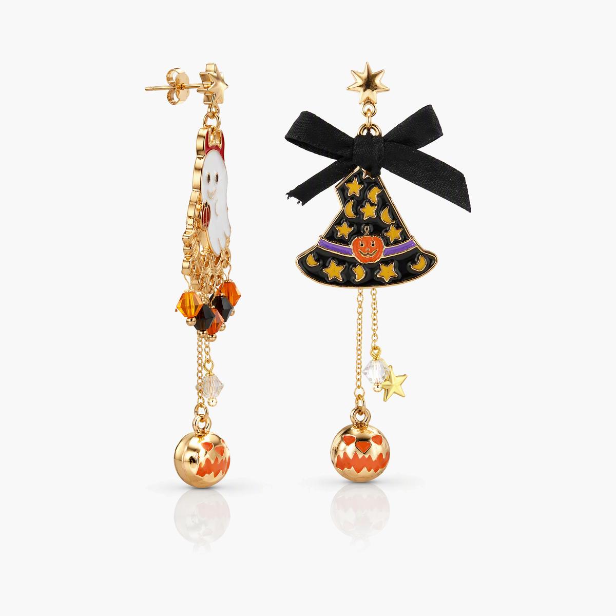 Cute Ghost Witch Hat Drop Earrings