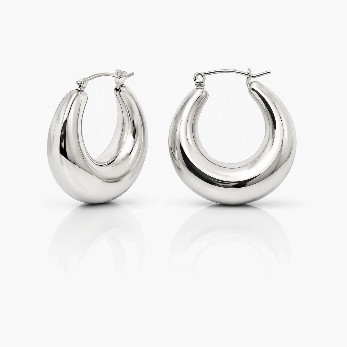 Chunky Textured Hoop Earrings
