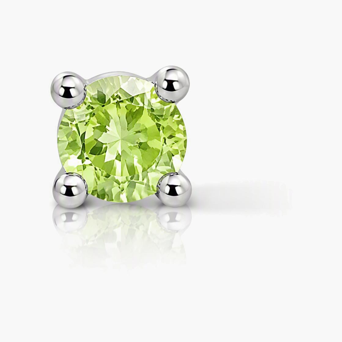Dainty Round Stone Stud Earrings