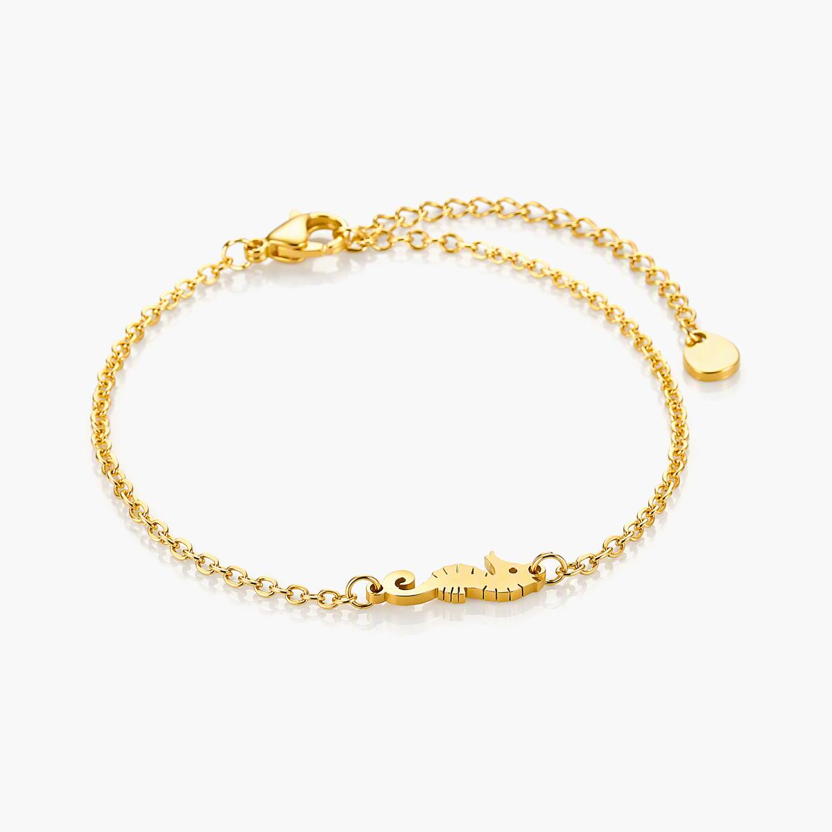 Dainty Seahorse Charm Bracelet