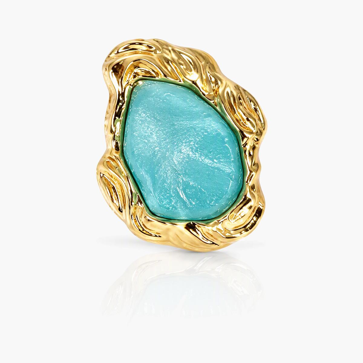 Vintage Irregular Stone Stud Earrings