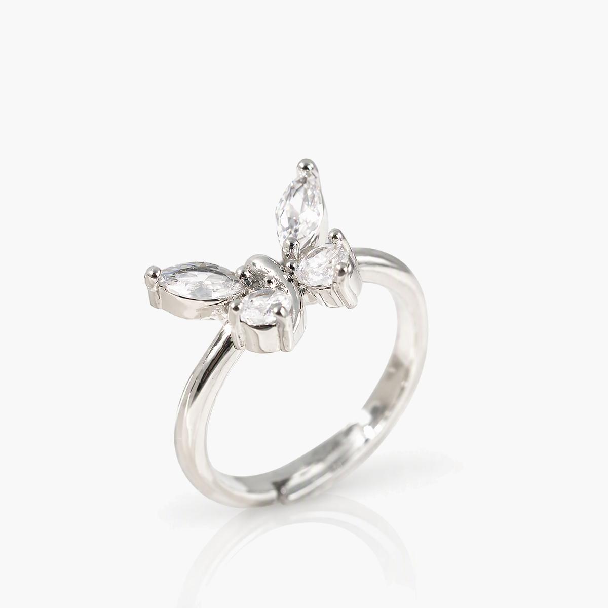 Cute Butterfly Heart Ring