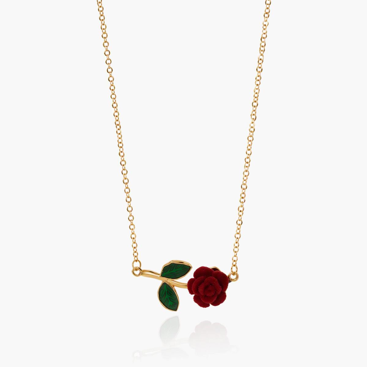 Dainty Rose Branch Necklace
