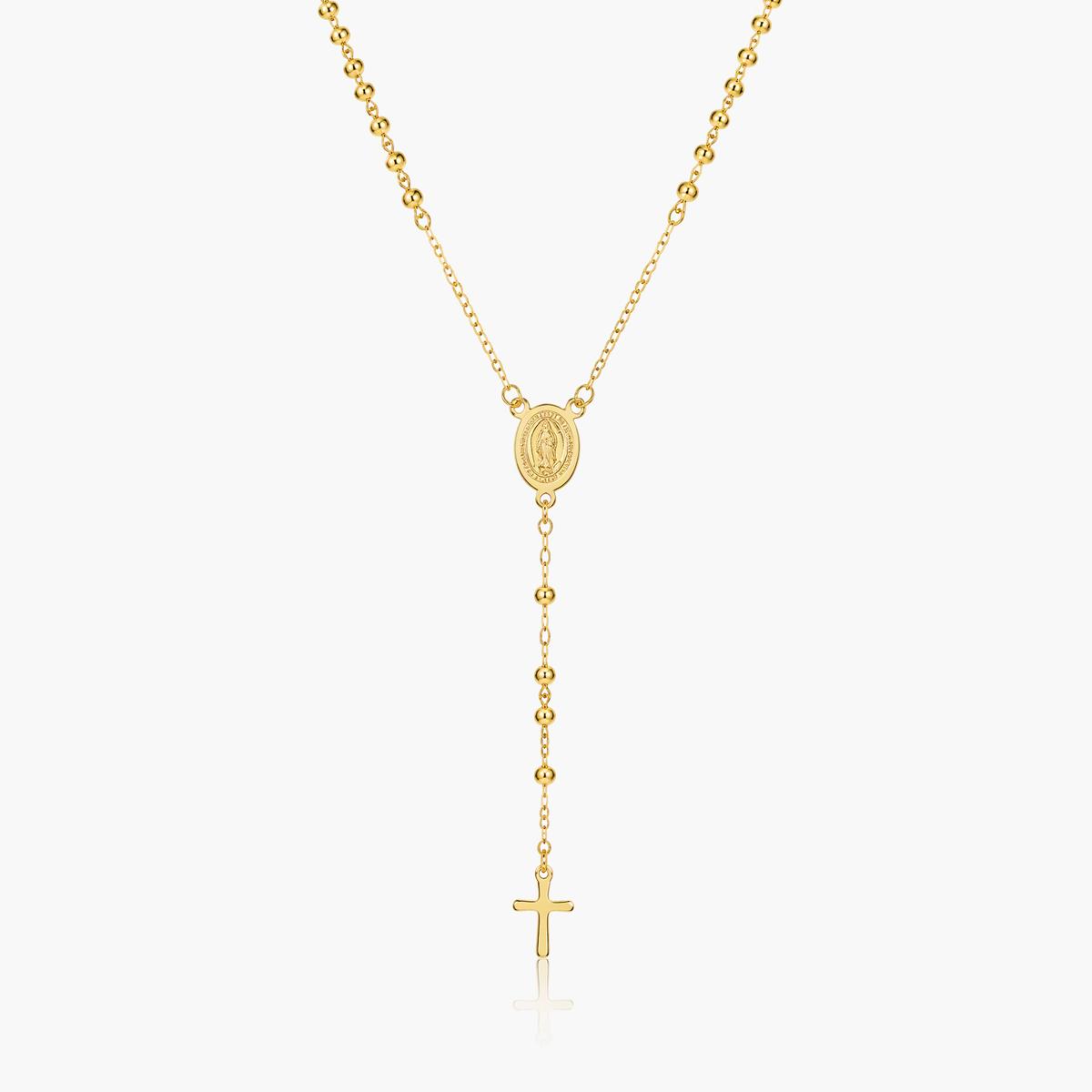 Dainty Cross Lariat Necklace