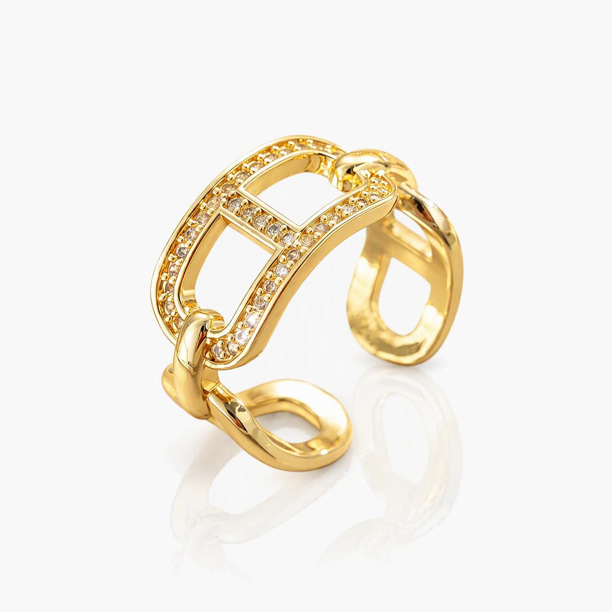 Geometric Open Cuff Ring