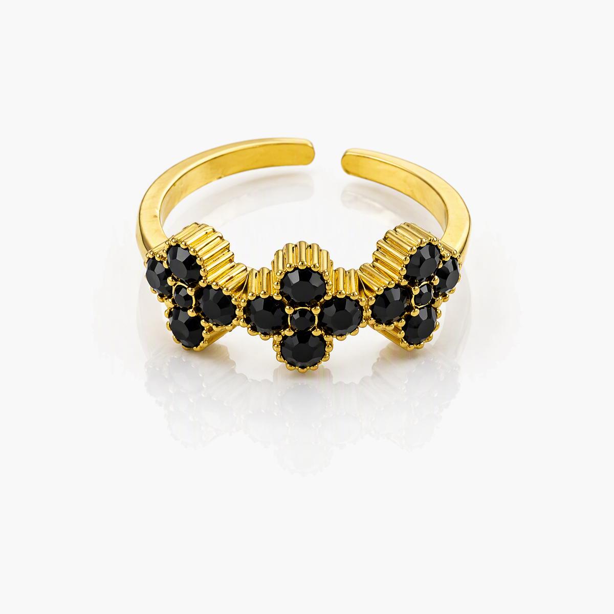 Dainty Flower Cluster Open Ring