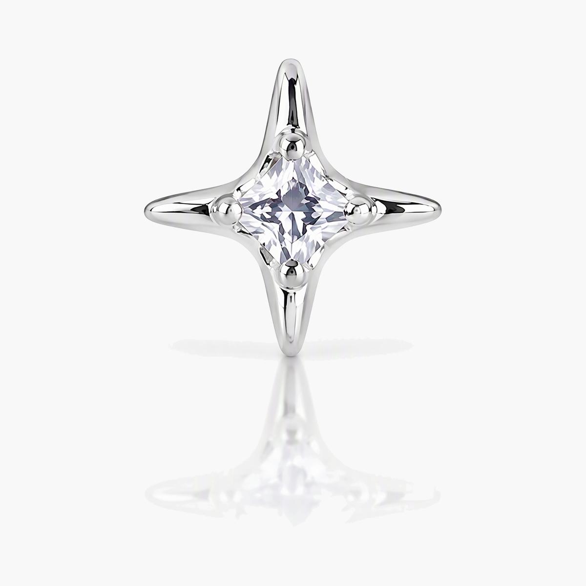 Dainty Four-Pointed Star Stud Earrings
