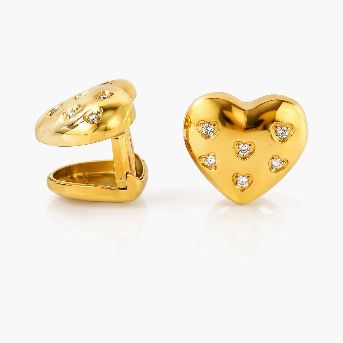 Cute Heart Huggie Earrings
