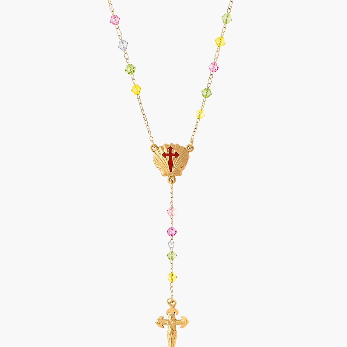 Dainty Shell & Cross Pendant Necklace