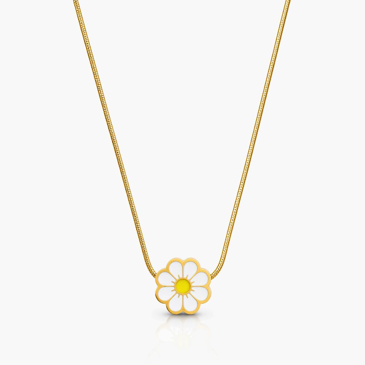Cute Daisy Flower Pendant Necklace