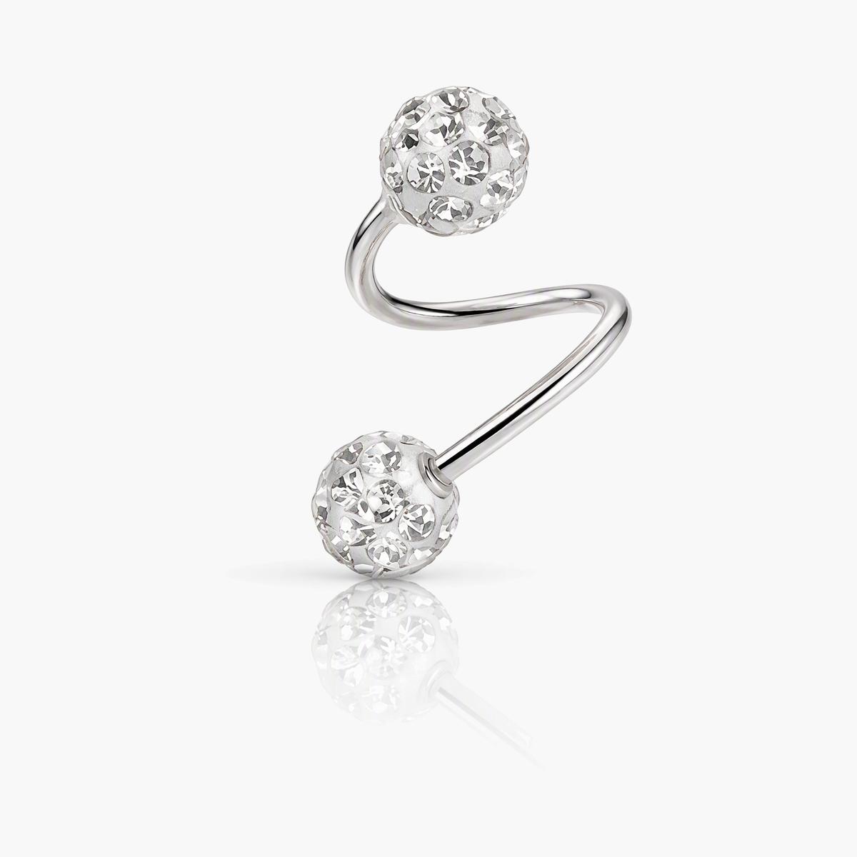 Dainty Double Stone Cuff Earrings